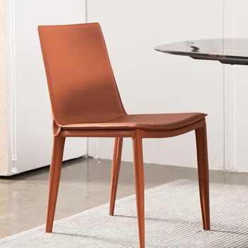 Изкуствена кожа Красиви трапезни столове Nordic Living Модерно бяло кресло с Ергономичен офис Sillas Para Sala De Estar Мебели за дома