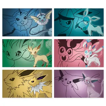 Pokemon Платно Картина Аниме Периферни Eeveelutions Плакат на Стенно Изкуство Kawaii Espeon Живопис Стенопис за Украса на Детска Стая