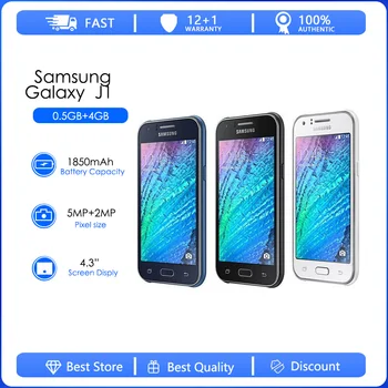 Samsung J1 Възстановени-Оригинален Samsung Galaxy J1 J100 мобилен телефон Android 4 GB ROM Wifi GPS Четириядрен 4,3 