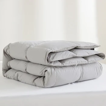 Bidekanu Бяло одеяло от гъши пера и пух, всесезонное пуховое одеяло, зимата е топло одеяло, калъф от 100% памук 028