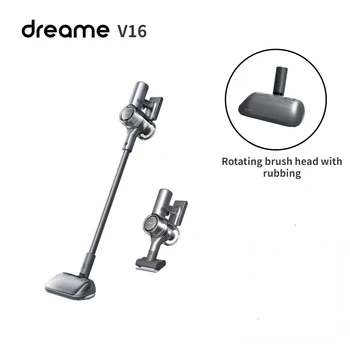 Dreame V16 Битова безжична прахосмукачка за миене на подове Малък ръчен, с високо всасыванием и влачете Вграден за отстраняване на кърлежи