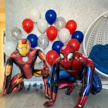 Нов балон от фолио с супер герой на Marvel спайдърмен, украса за детски рожден ден, Железния човек, алуминиево фолио, детски душ, детски играчки