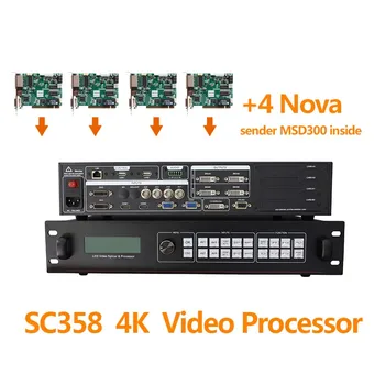 Led Контролер AMS-SC358 Ultra HD Led Сплайсер за видеоэкрана Инсталирате 4 БР Novastar MSD300 Linsn TS802D Huidu T901 Colorlight S2