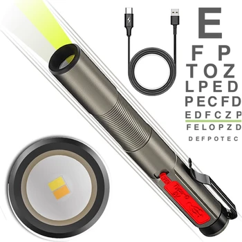 Led лампа за външно осветление на бели и жълти цветове с два източника на светлина за снимане, разменени тела, зареждане чрез USB