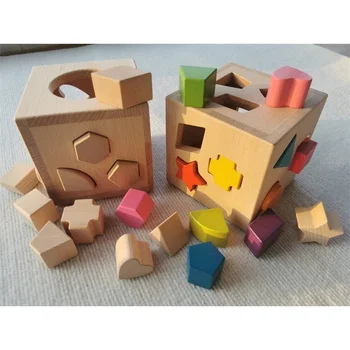 Детски дървени играчки Монтесори под формата на дъга, подбрани кутия, бук, природа, геометрични блокове, образователна игра