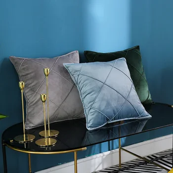 Луксозна възглавница за дивана в скандинавски стил, благородна квадратна спалня, многоцветен однотонная възглавници, аксесоари за украса на дома в хотела