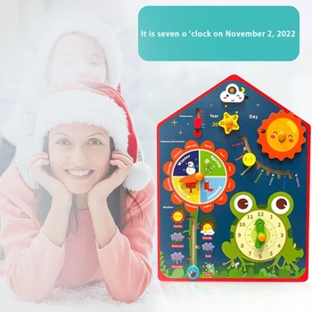 Обучителни часове D7WF, календар, ресурс за ранно обучение на деца, детска играчка Монтесори