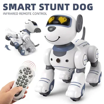 FUUY Куче с Дистанционно Управление за Деца на Кучето-Робот, Която се Държи Като Истинско Куче Интерактивен Робот Пет Follow Me Robotics Toys Intelligent R