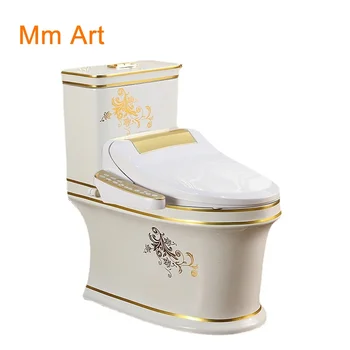Европейският тоалетна gold умна водосберегающая капак за тоалетна с подово отопление и средство за почистване на седалки, автоматично почистване, сушилнята