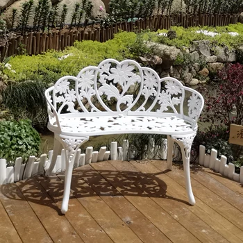 Нов Балконный парков стол Love seat модел Малко Маргаритки milkomus пейка gardenseater лят алуминиев Твърд стол за почивка метални мебели