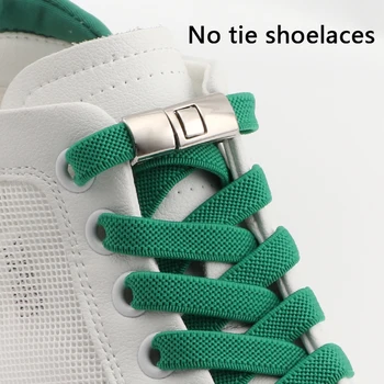 1 Чифт Еластични връзки за по-лесно обличане, Обувки на равна подметка, Без завязок, идеални за любителите на спорта, Мързеливи ремък