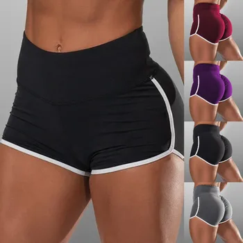 Нови летни черно-сиви спортни панталони, дамски ежедневни панталони, колан за тренировки, тесни, секси, къса